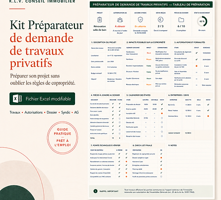 Image descriptive du tableau Excel copropriétaires du kit "Préparateur de demande de travaux privatifs"