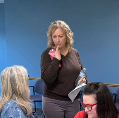 Cheree Freeman listening and advising small business owners during a Google Business Profile training session