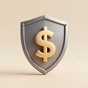 Shield with dollar sign icon representing fiscal integrity and financial responsibility.