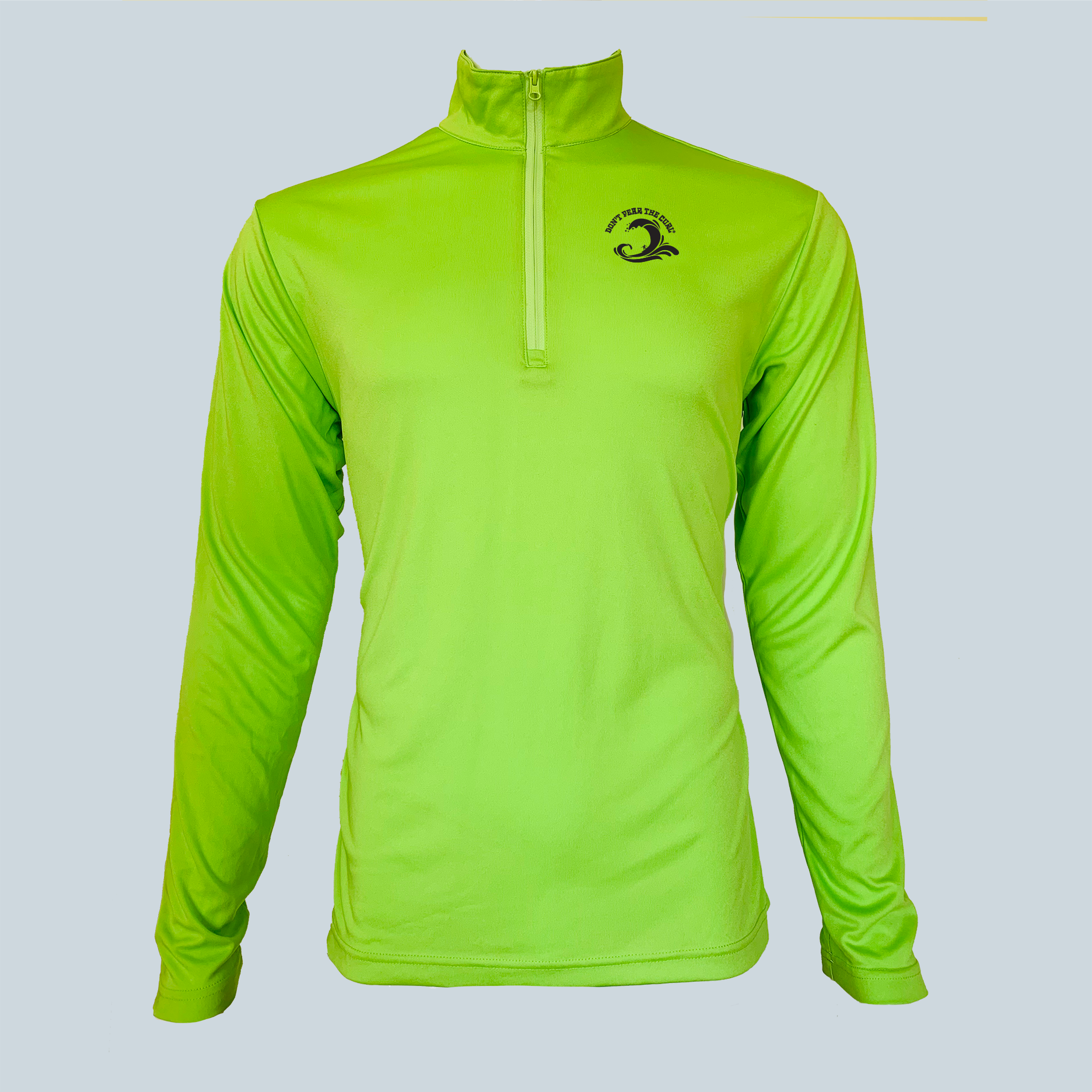 Men's Lime Loose Fit Quarter Zip