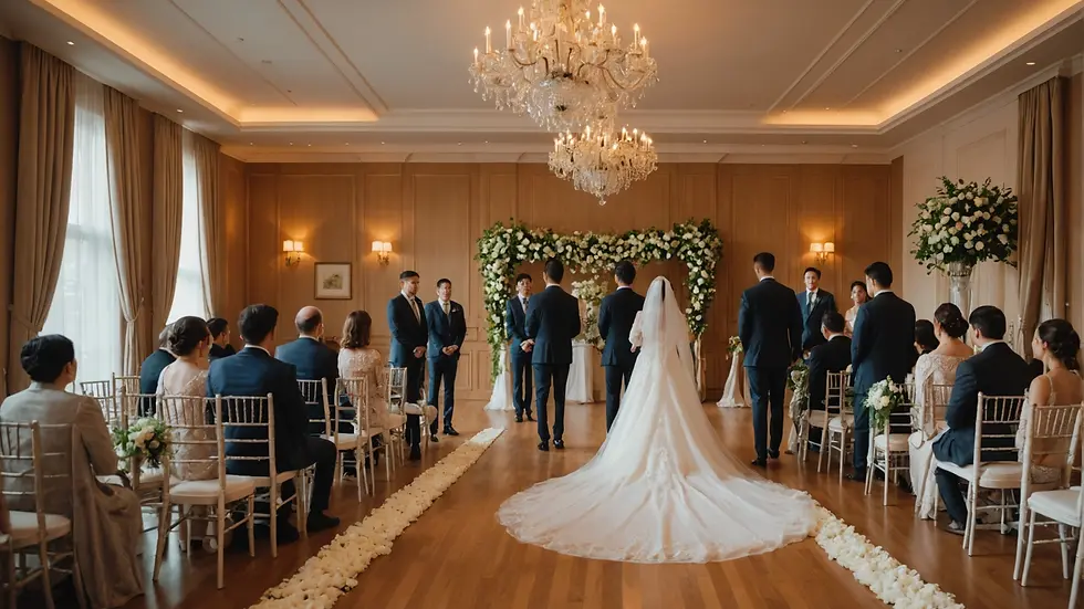 Elegant Indoor Wedding Ceremony