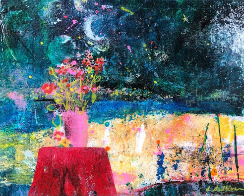 Beach Bouquet (8x10 in) acrylic on panel SOLD