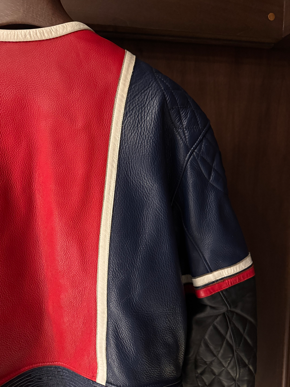 Miniatura: Vintage Archive 90s Segura Grand Prix Collection Racing Leather Jacket