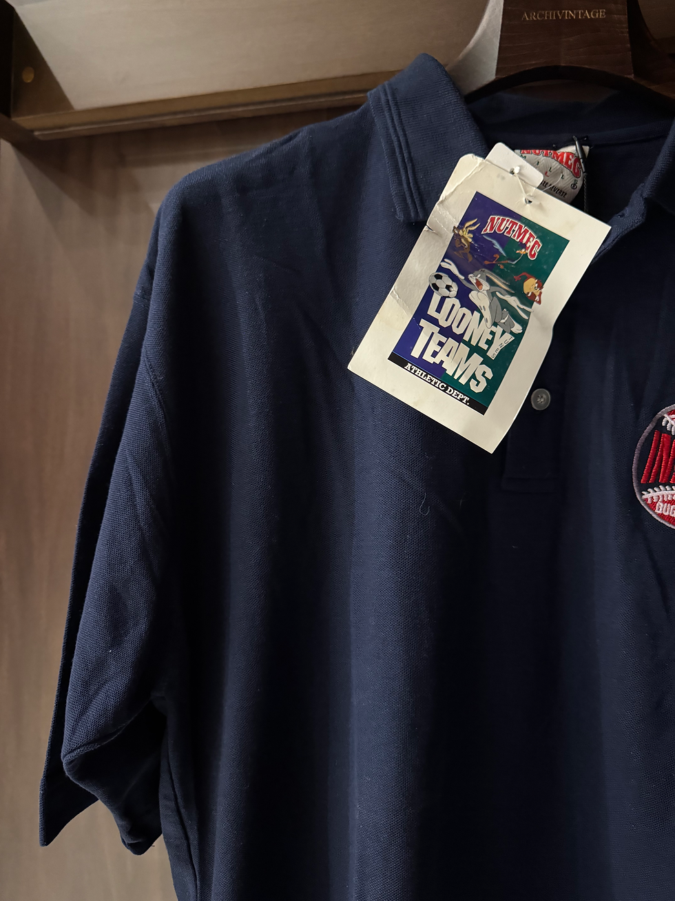 Miniatura: Vintage Archive Indians Nutmeg Looney Tunes Bugs Bunny Baseball Cotton T-shirt