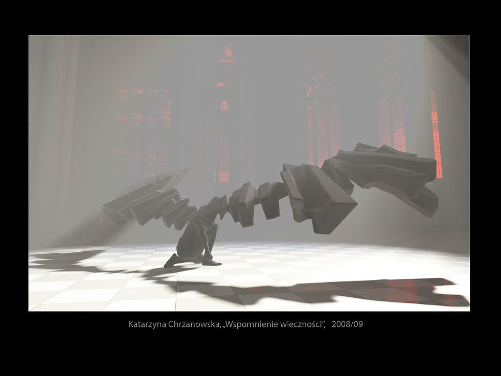 Visualization of a ceramic installation_Blur Eternity_Katarzyna Anna Chrzanowska_2009