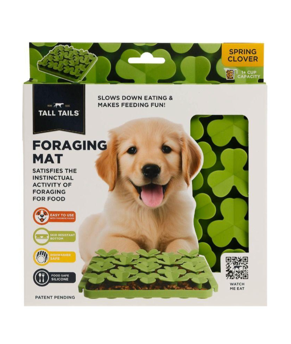 Tall Tails Foraging Mat - Spring Clover - Slow feeder