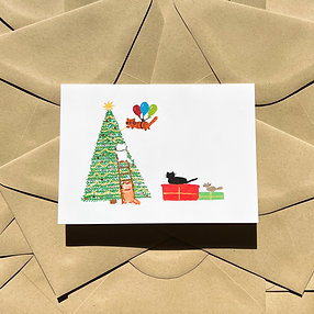 Kittens in the Tree Greeting Card