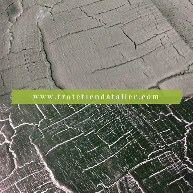 Craquelado con Chalk Paint™ Annie Sloan. El tono utilizado en este caso a sido el "Amsterdam Green" acabado con cera blanca (Wax White)