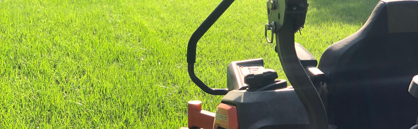Commercial work in Lake Mary Fl, with our commercial zero turn mower in view.