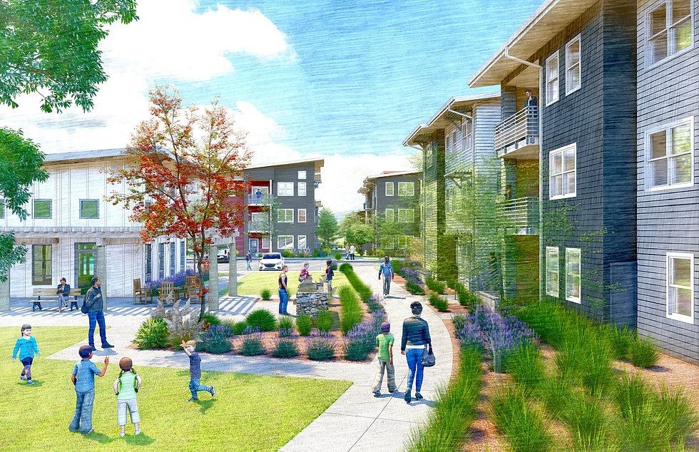 Mercy Village perspective - residential.