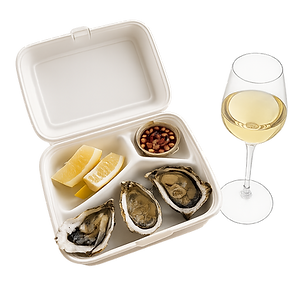 Set 3 Oysters, France + Glass of Wine