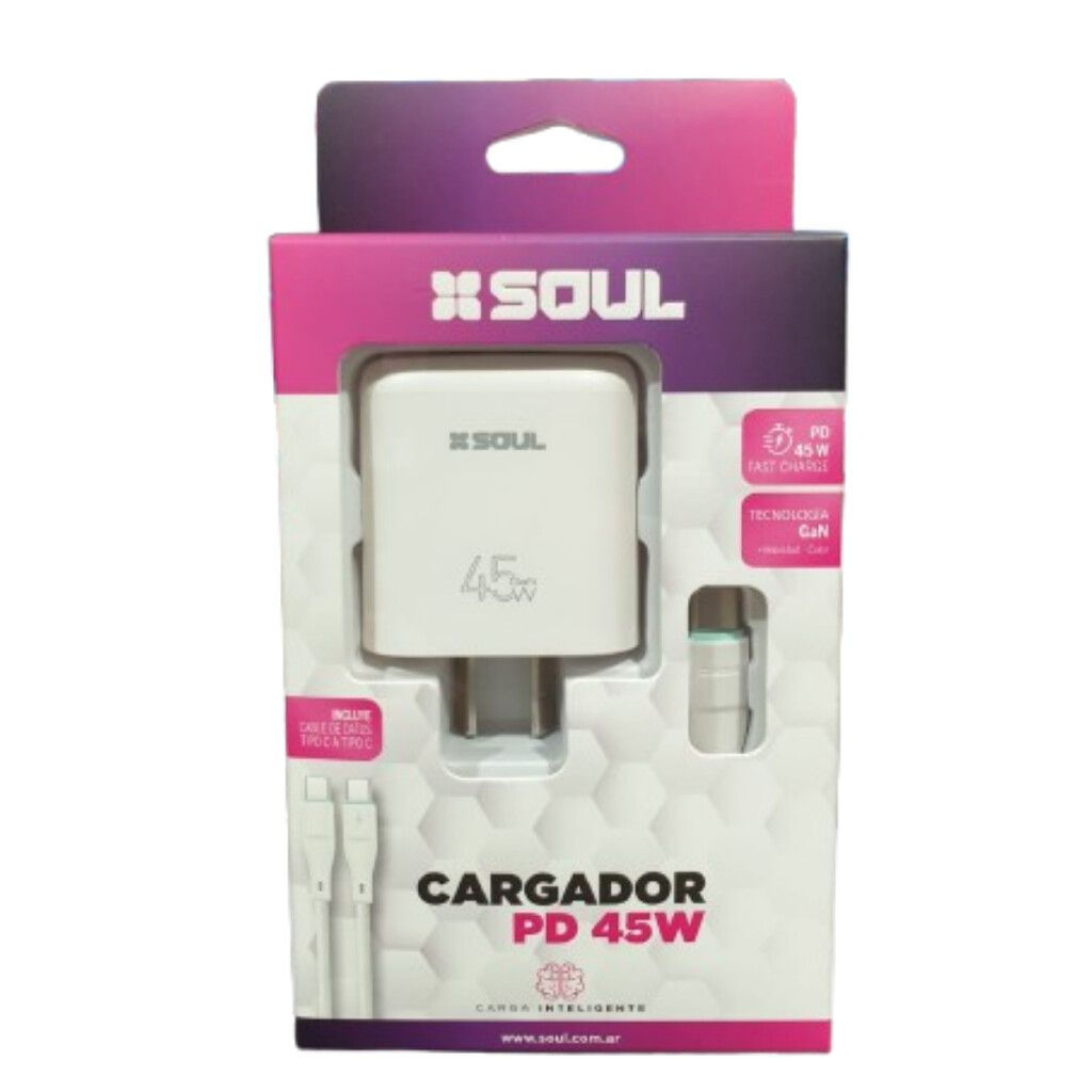 Cargador Soul 45w ficha c
