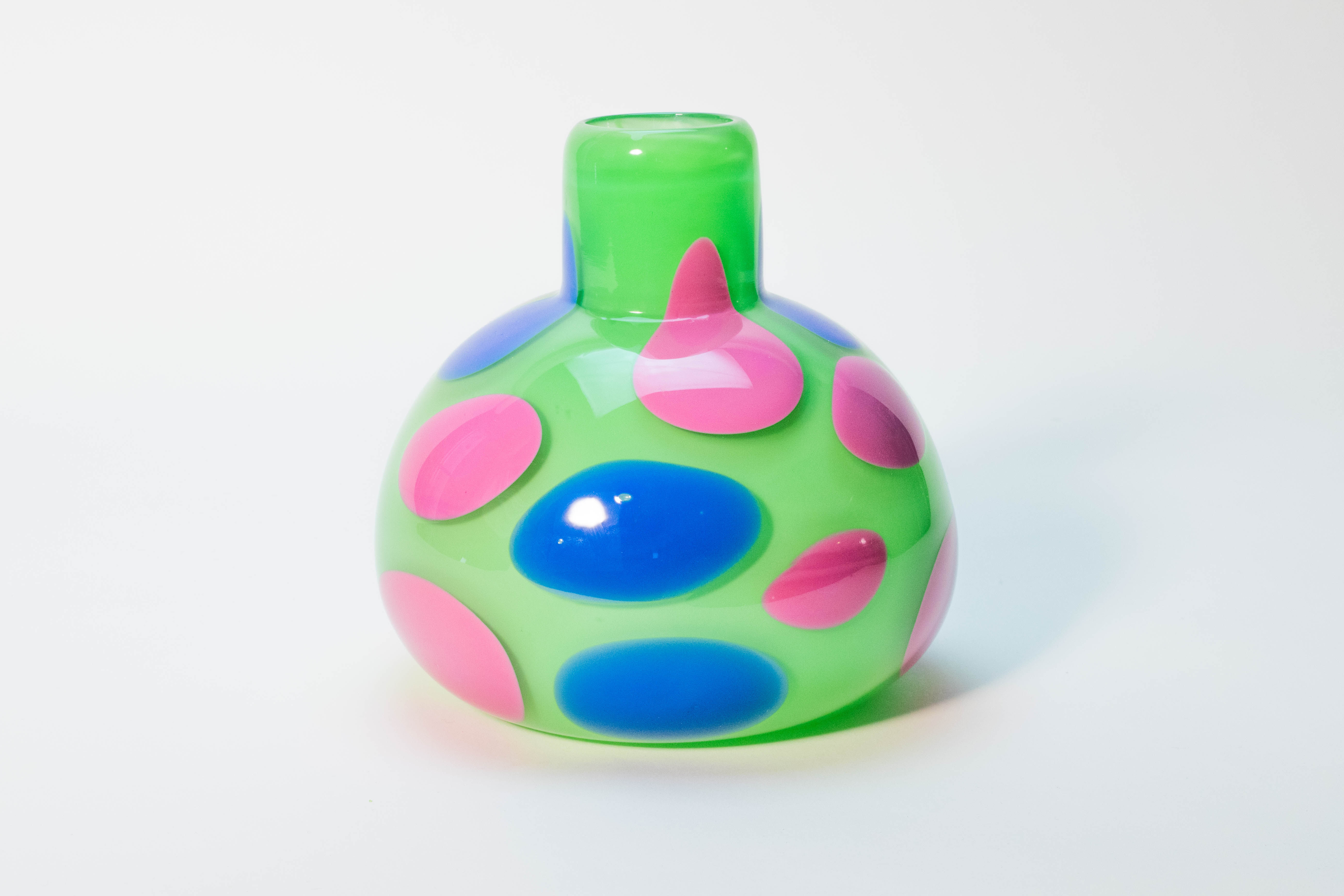 Green Polka Dot Vase