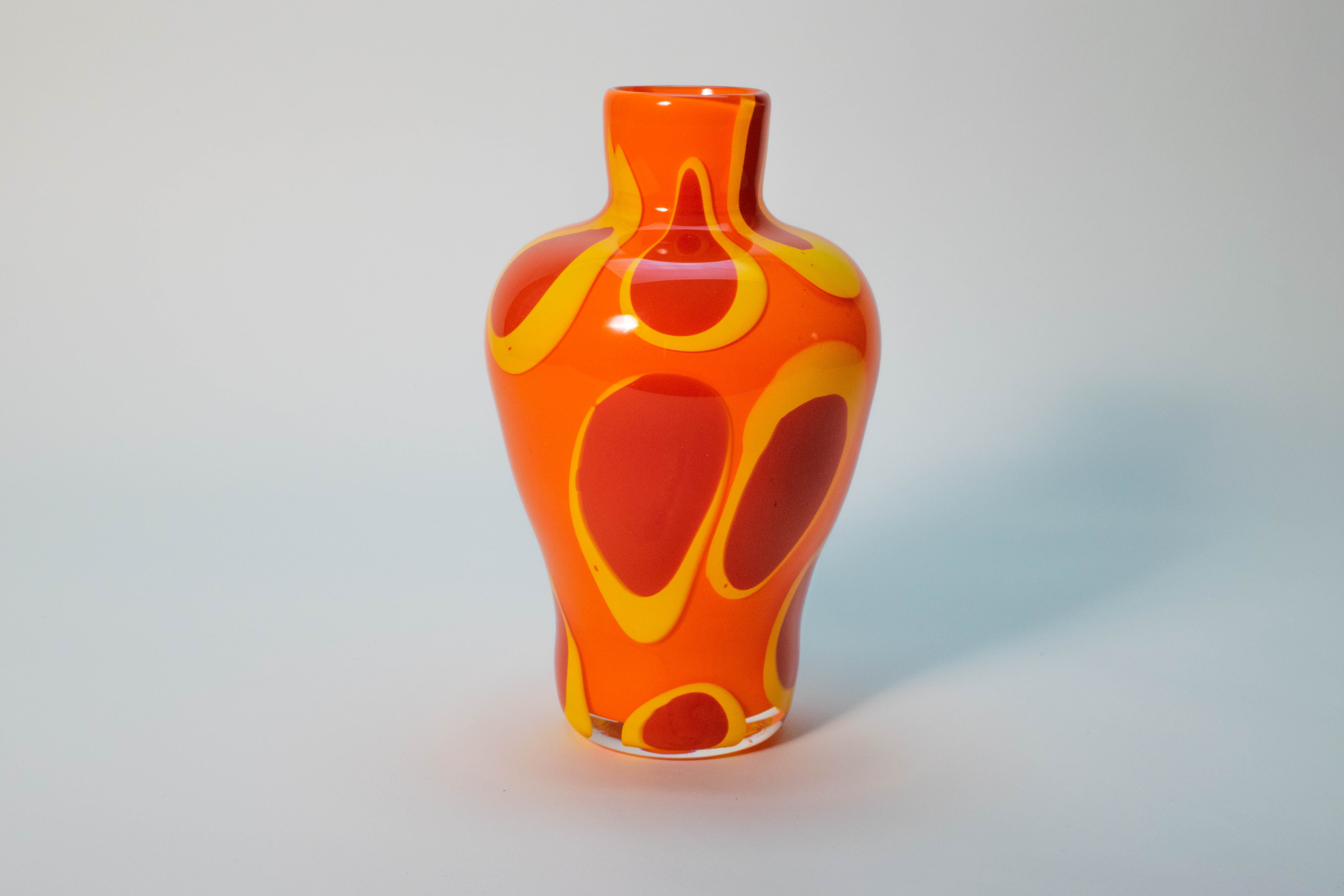 Orange Polka Dot Vase