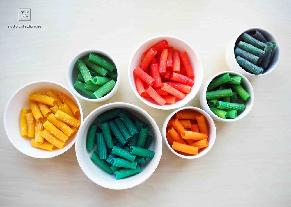 How to dye macaroni pasta with vinegar and food colouring