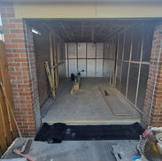 Insulated floor, timber frame and insulation being installed to single, detached garage conversion in Wideopen, Newcastle Upon Tyne. We convert garages in Whitley Bay, Tynemouth, Backworth, Northumberland Park, Blyth, Morpeth, North Sheilds, Wallsend, North Tyneside, Newcastle Upon Tyne, Northumberland.