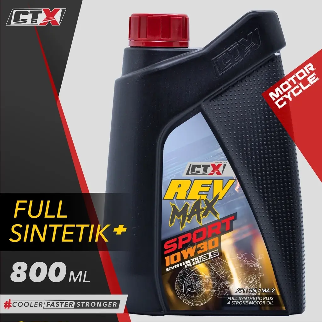 CTX Rev Max Sport - oli motor full sintetik plus (untuk motor kopling/bebek)