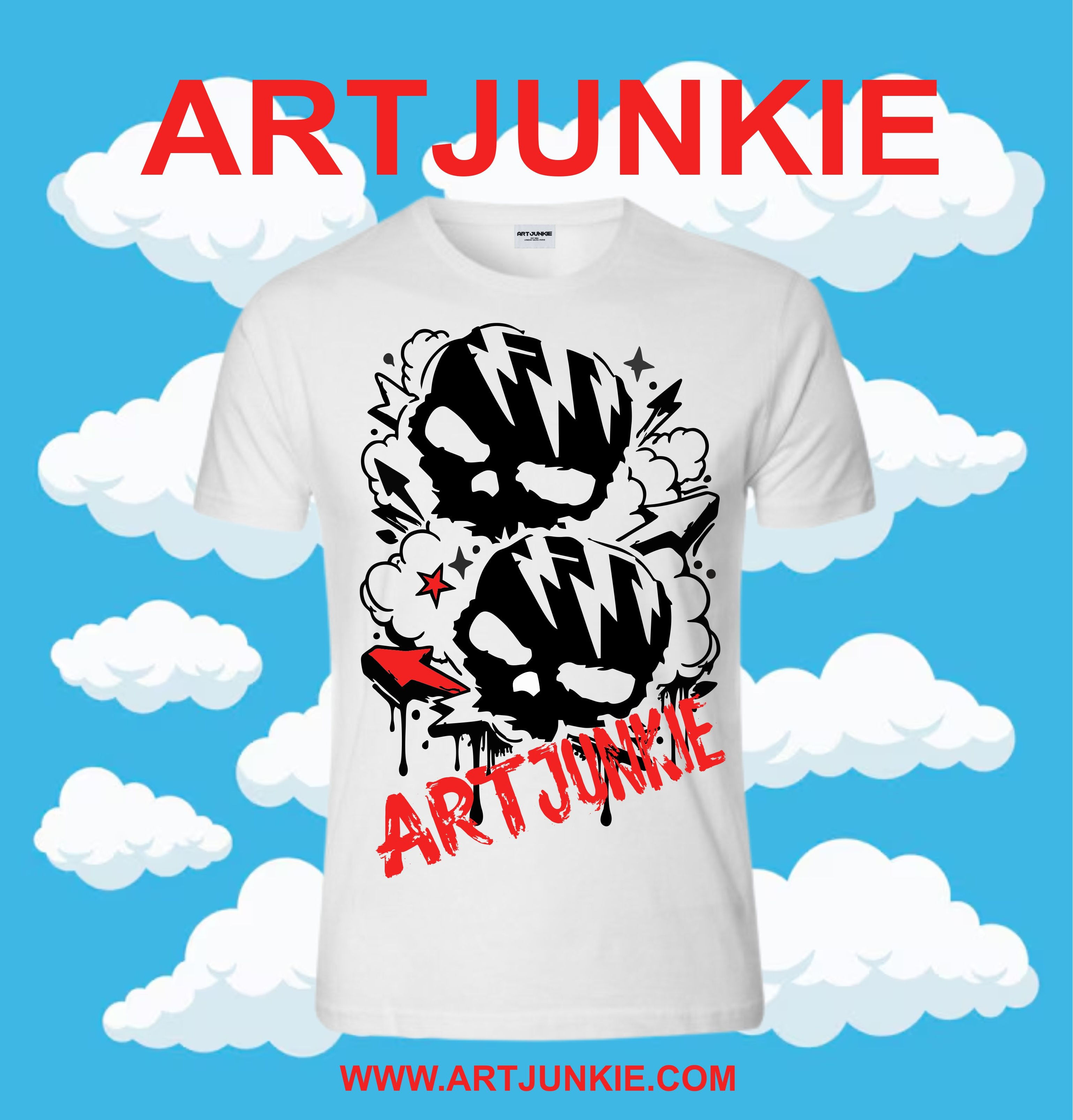 Artjunkie 2 Skull Tshirt