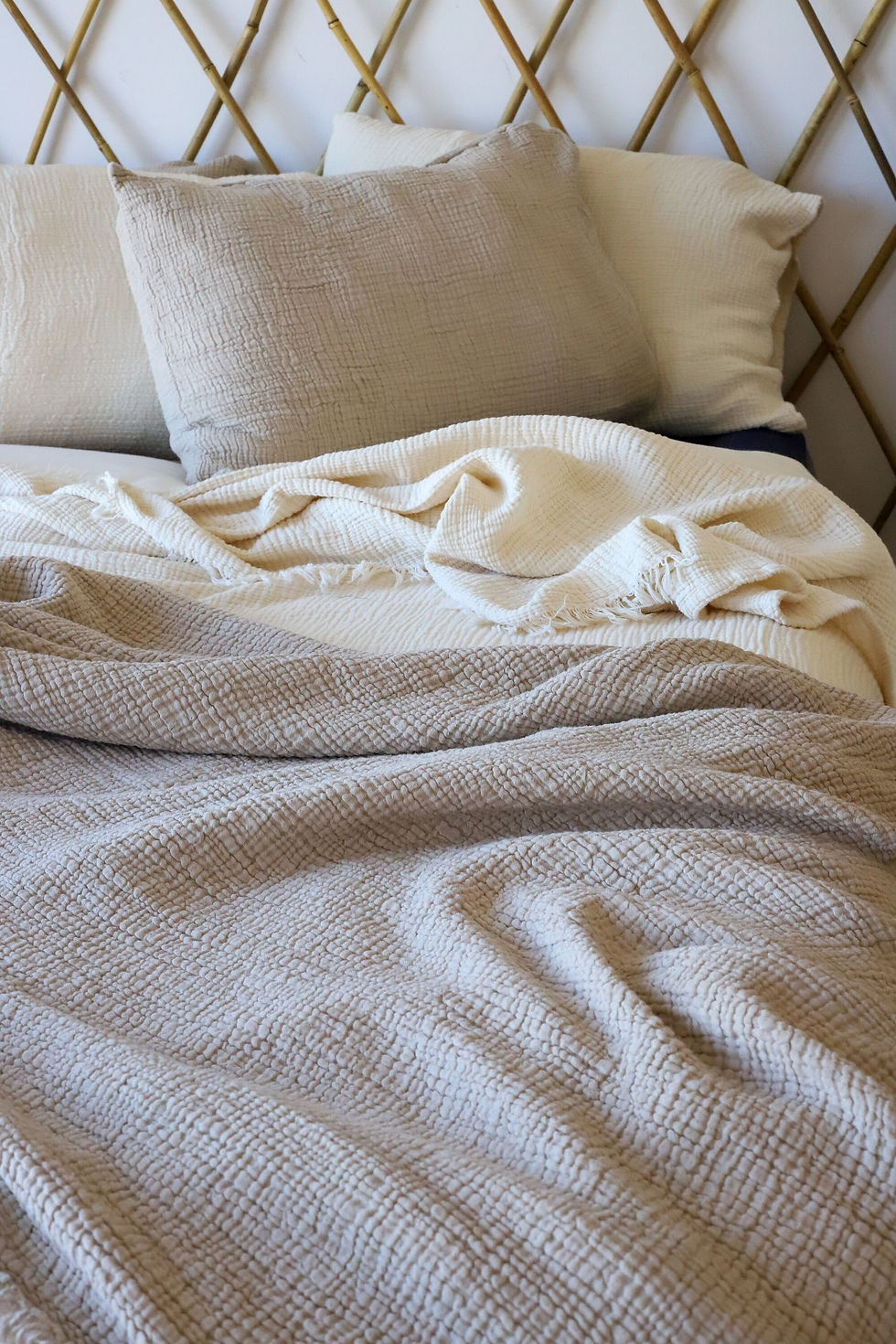 Thumbnail: Soft Organic Cotton Gauze Blanket, Muslin King Queen Bedspread, Muslin Throw Bl