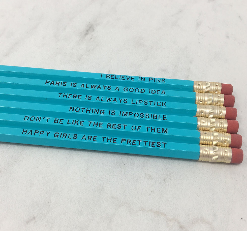 Thumbnail: Turquoise Audrey Hepburn Pencil Set