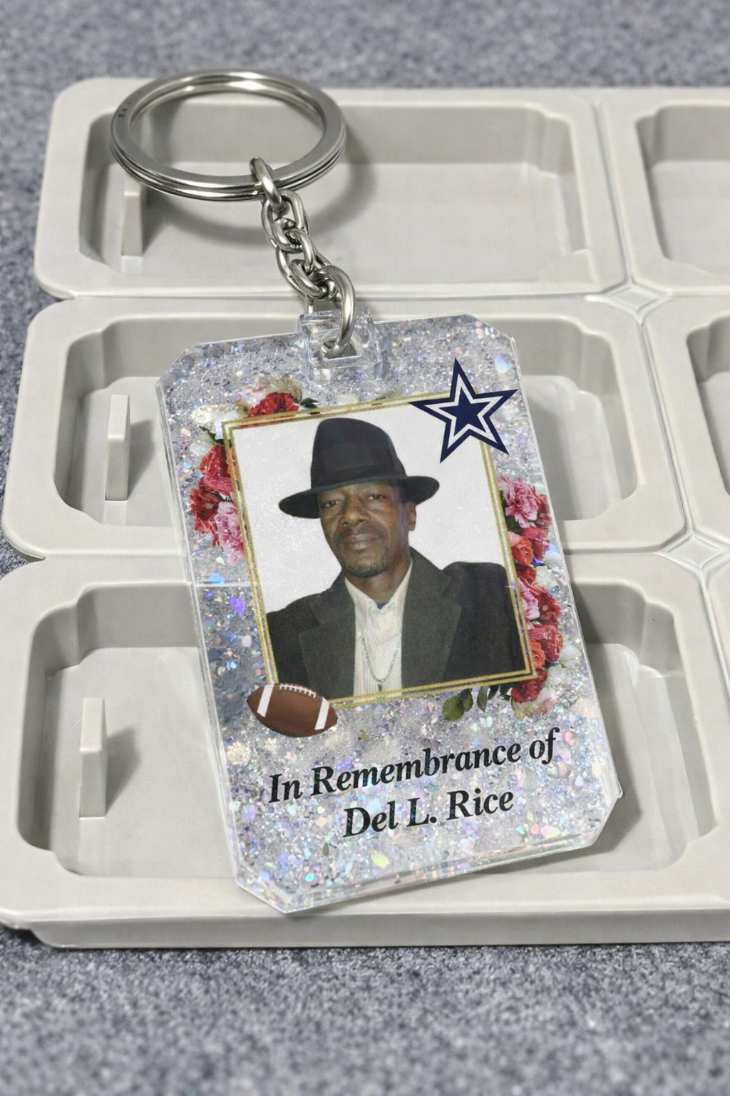All Occasion Glass Like Memorial Keychains