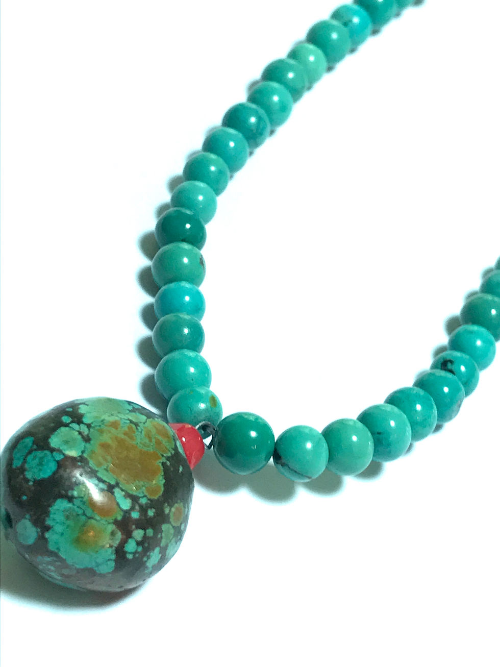 Thumbnail: Tibetan Turquoise & Coral Necklace