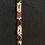 Thumbnail: Hinged Garnet and Citrine Sterling Silver Adjustable Length Bracelet