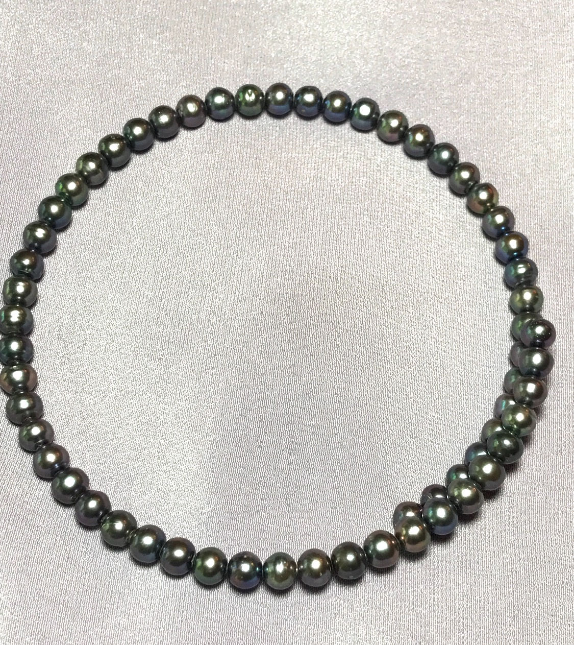 Peacock Black Freshwater Pearl Choker Necklace