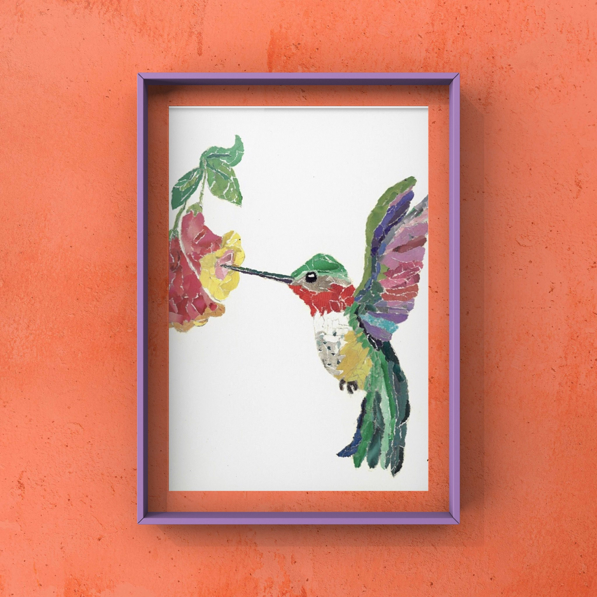 Hummingbird: Collage (print)