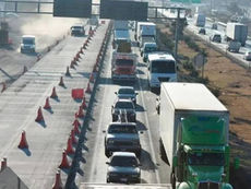 Obras en la 57 generan pérdidas de hasta 1.2 mdp por hora