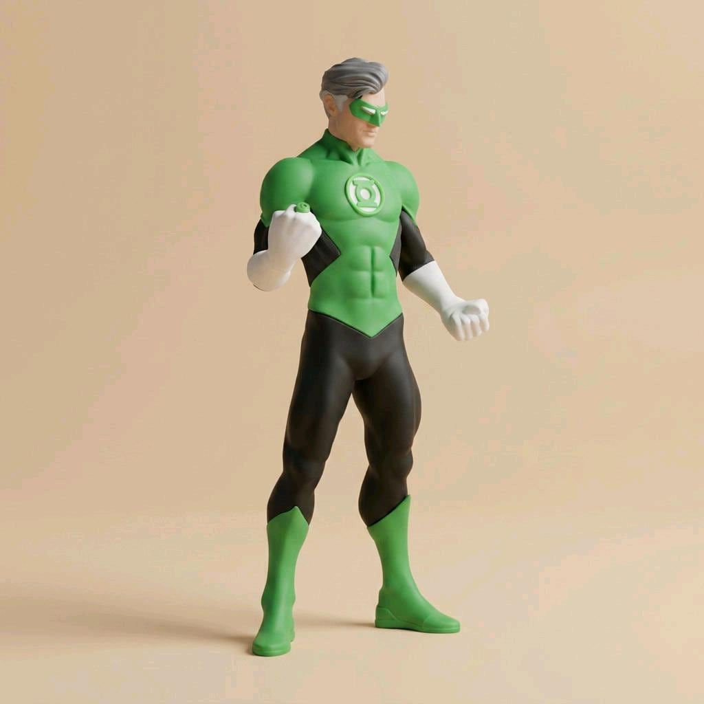 Green Inspired 3D Printed Figure | Superhero Statue | Comic Book Collectible | S