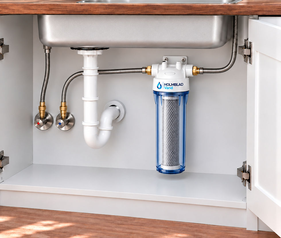 Miniaturebillede: vandfilter til under vask montering mod mikroplast, pfas og pesticider
