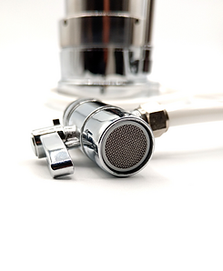 countertop water filter in stainless steel