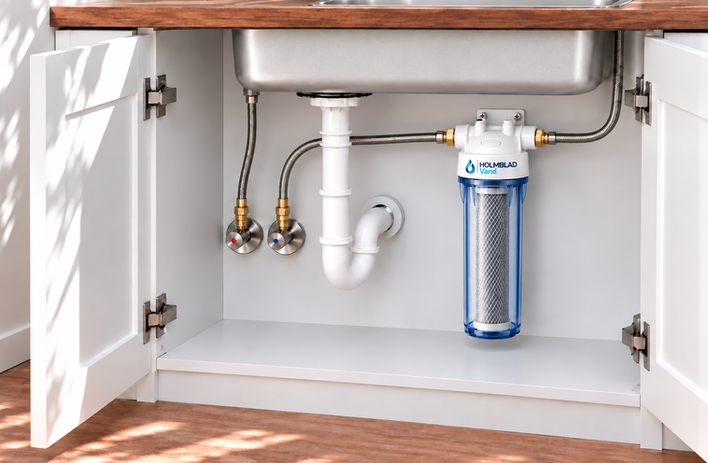 under vask vandfilter mod pesticider, pfas, mikroplast