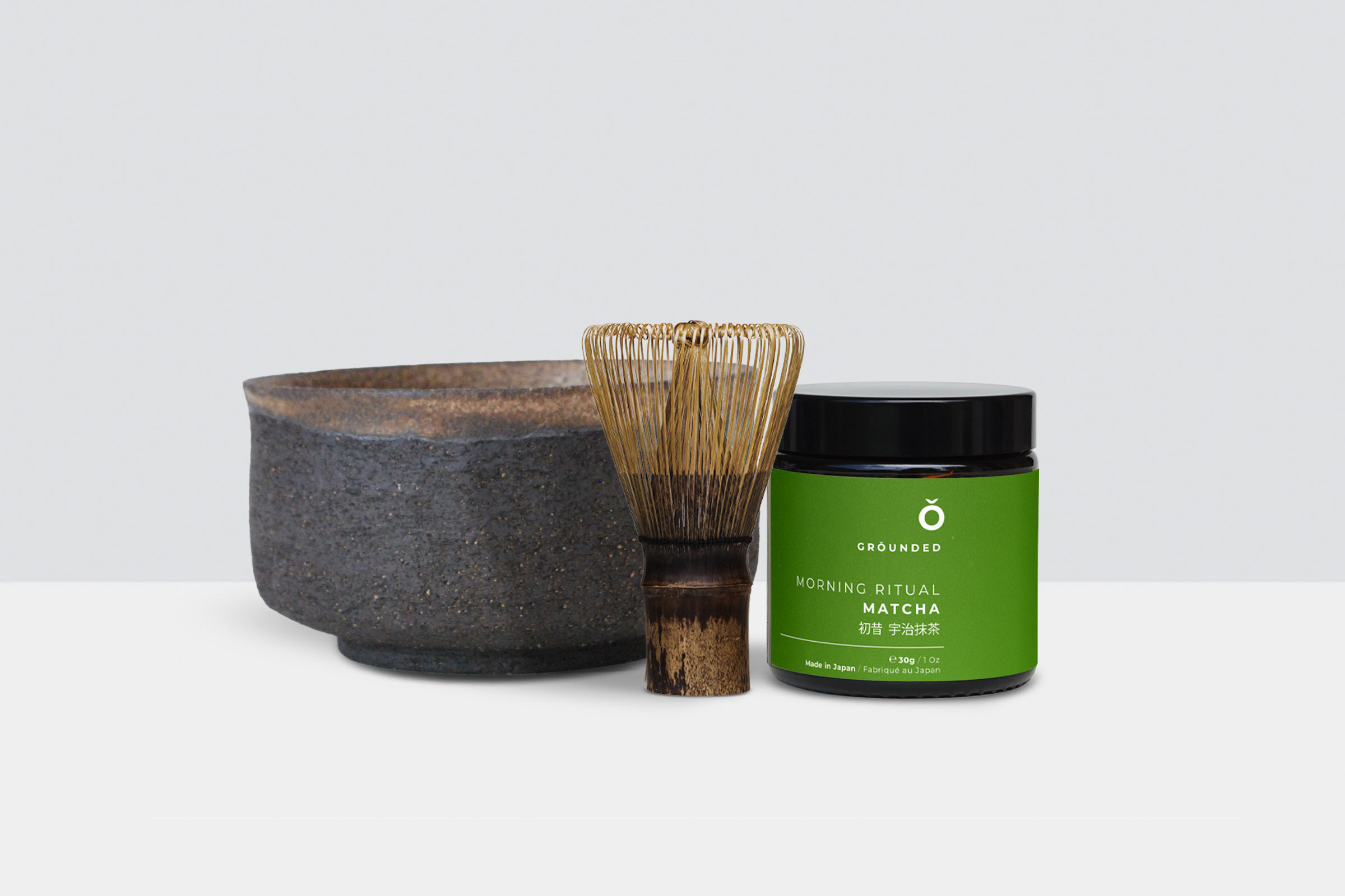 Vulcanic matcha set - brown