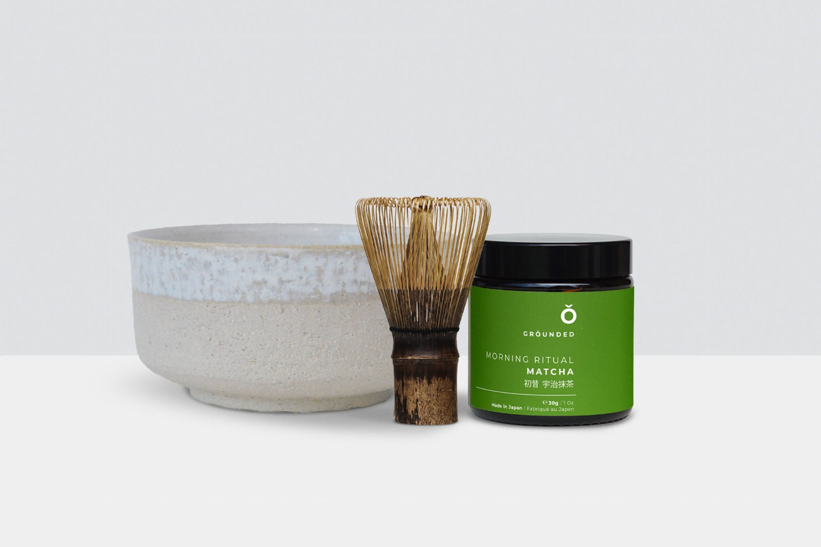 Vulcanic matcha set - white