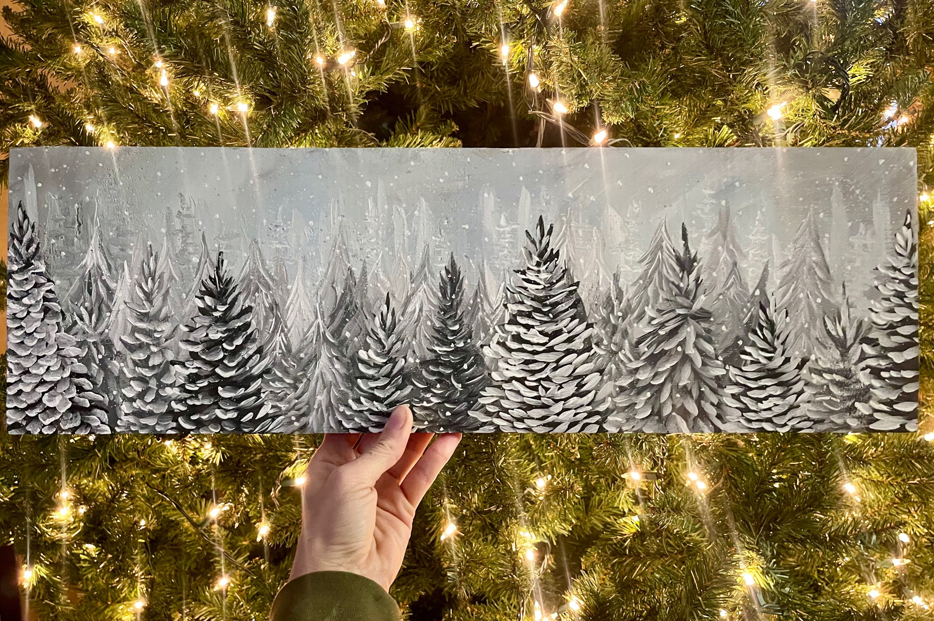 Long Snowy Trees- 23”