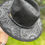 Thumbnail: Black Hand burned Suede Sunflower Hat