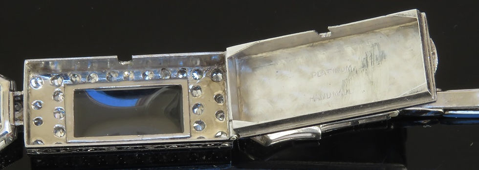 Thumbnail: Stunning Longines Platinum and Diamond Ladies Art Deco Cocktail Watch c1930