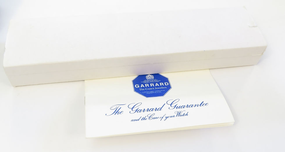 Thumbnail: Mint and Never Worn Solid 9ct Gold Garrard  Automatic with boxes and papers 1984