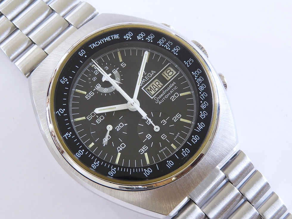 Thumbnail: Near Mint Italian Market Omega Speedmaster Day Date Automatic  Mk 4.5 from 1975