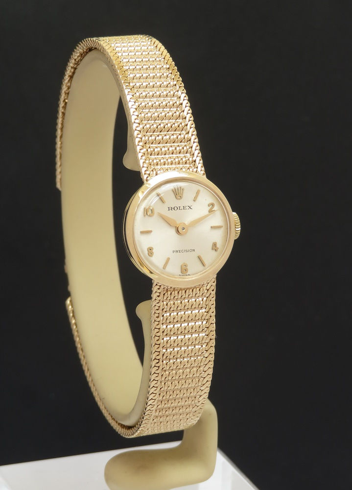 Thumbnail: Solid 9ct Gold Rolex Precision Ladies Cocktail Watch c1964