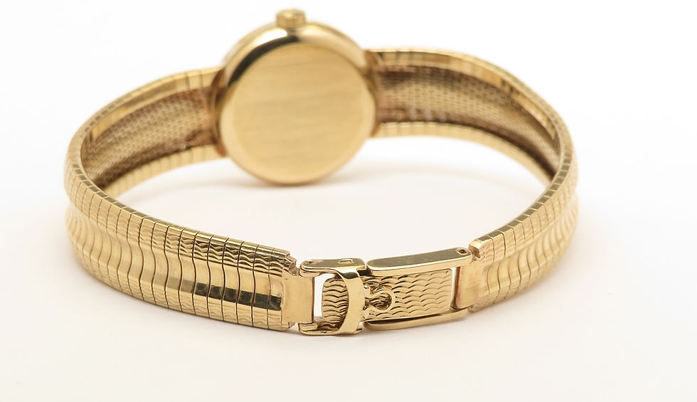 Thumbnail: Mint with box Solid 9ct Gold Ladies Omega Watch from 1965