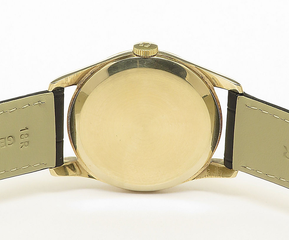 Thumbnail: Mint Original Explorer Dial Solid 9ct Gold Omega Classic Calibre 268  From 1961