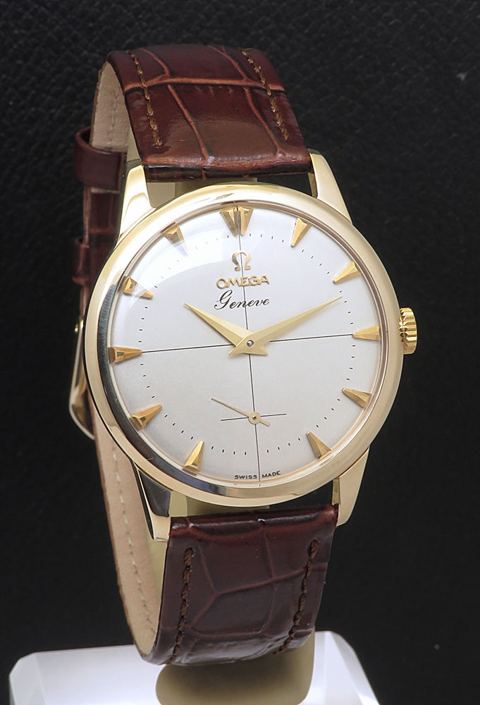 Thumbnail: Fully Restored Solid 9ct Gold Omega Geneve Classic Calibre 266 From 1956