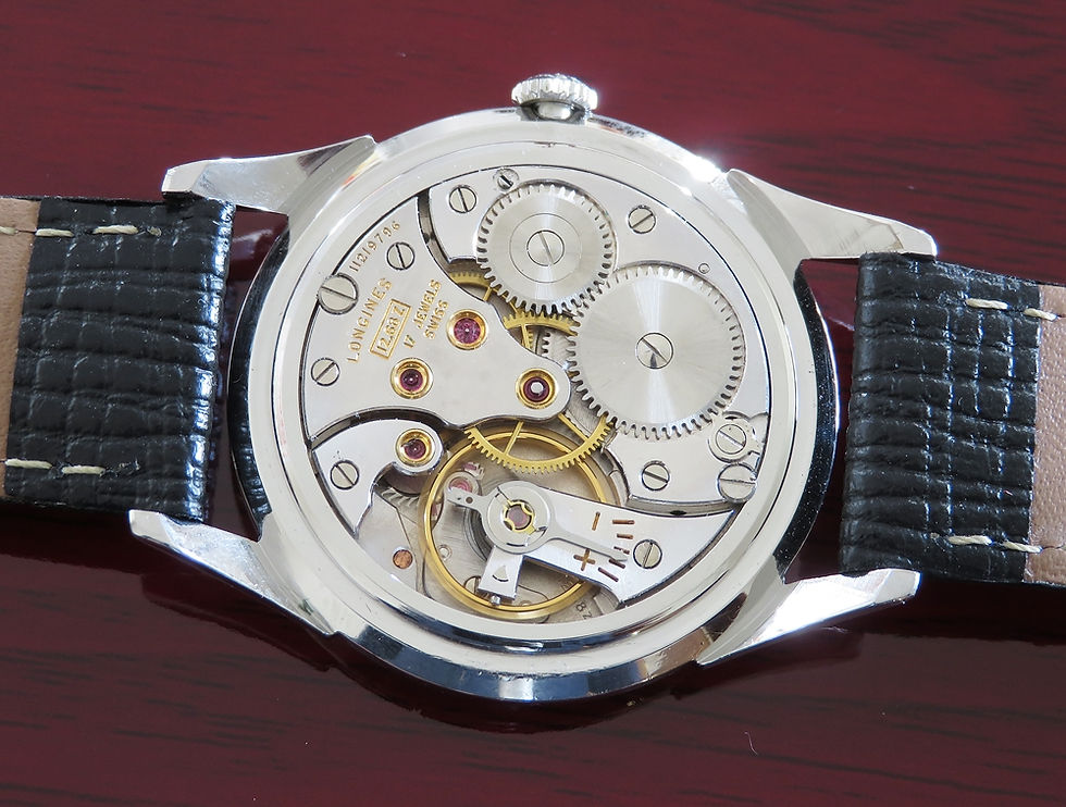 Thumbnail: All Original Longines Linen Dial 12.68z Gents Watch c1959