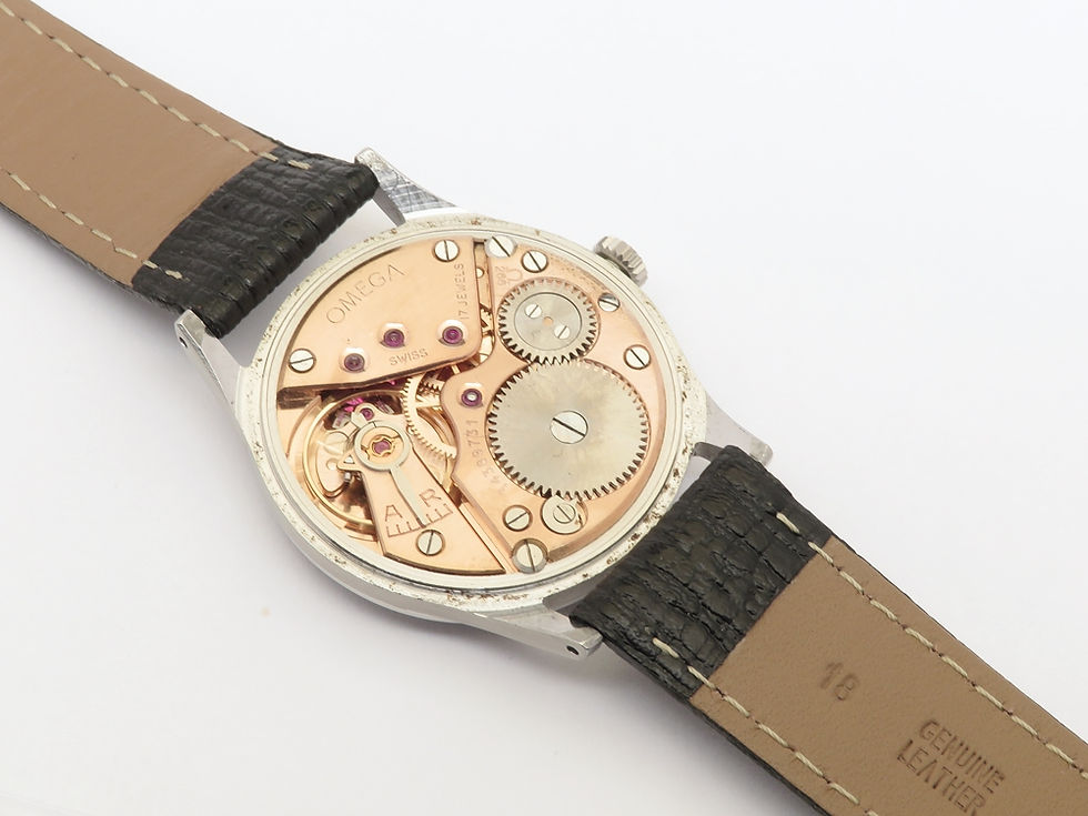 Thumbnail: Fully Restored Classic Black Dial Omega Calibre 266 from 1954-55