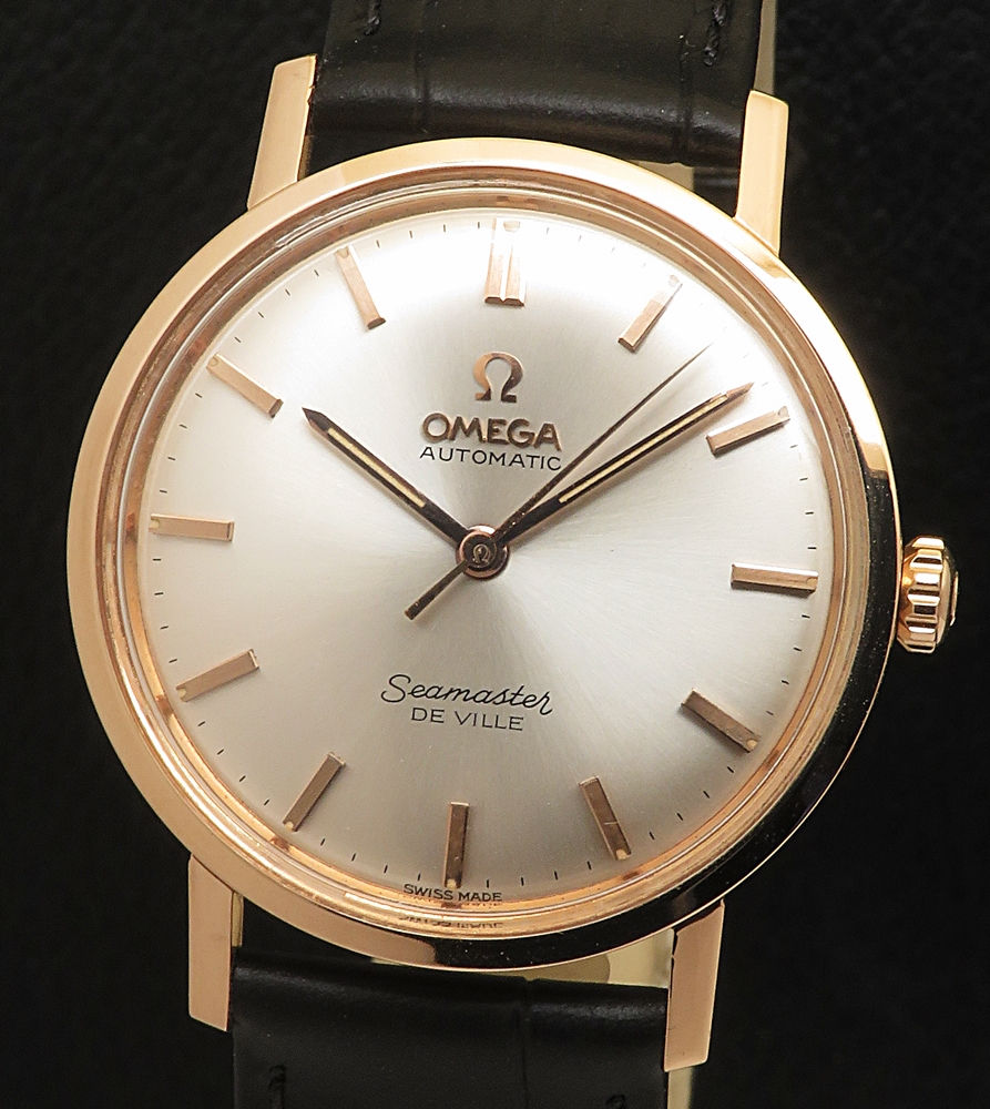 Thumbnail: Mint Original 18ct Rose Gold Omega Seamaster Deville With Boxes From1962