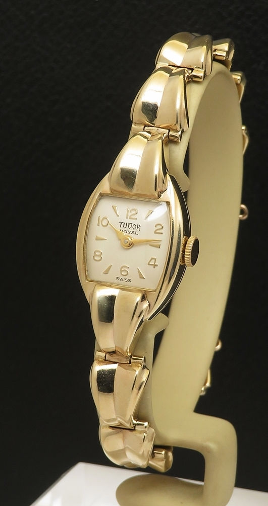 Solid 9ct Gold Rolex Tudor Art Deco Ladies Cocktail Watch c1954