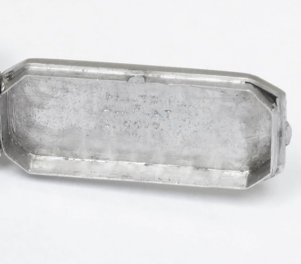 Thumbnail: Beautiful Platinum and Diamond Art Deco Ladies Cocktail Watch c1930